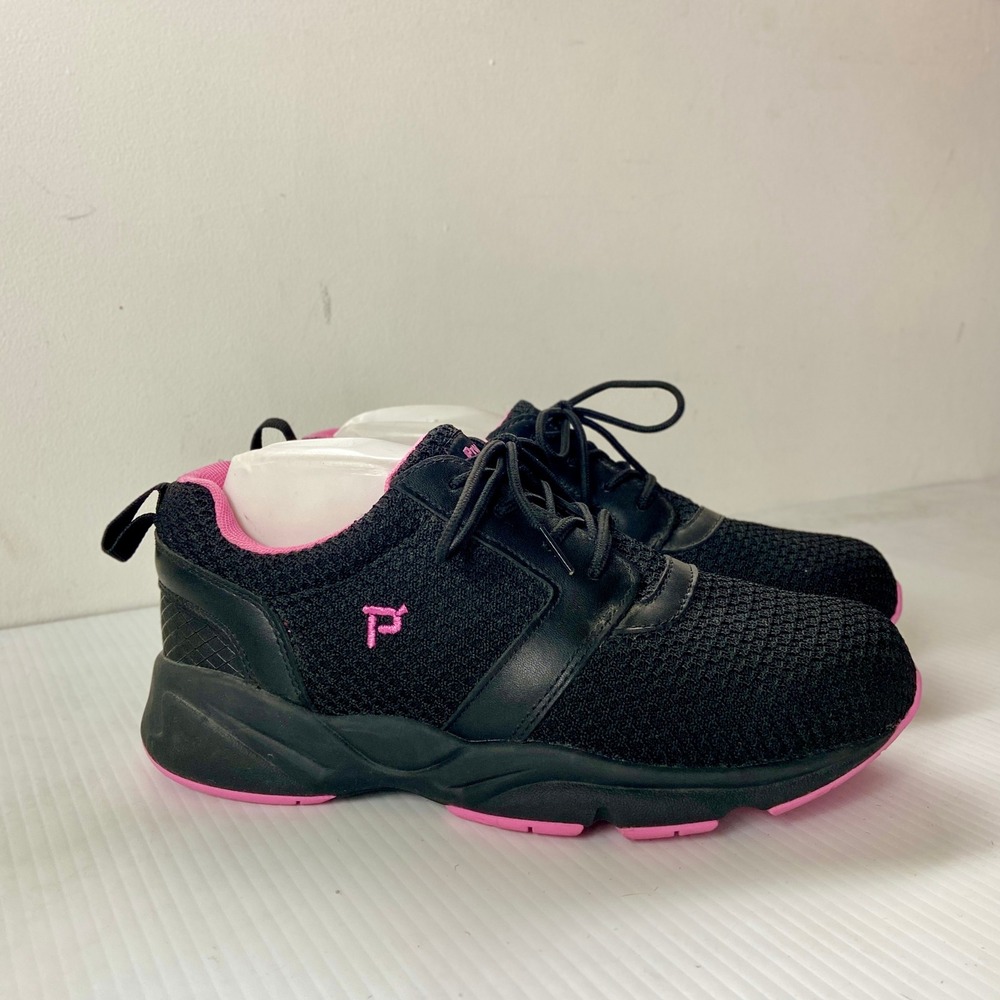 Propet Stability X Sneakers Black Berry Pink Womens 9 XX Wide 4E
